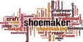Shoemaker word cloud Royalty Free Stock Photo