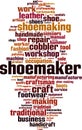 Shoemaker word cloud Royalty Free Stock Photo