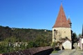 The Shoemakers` Tower in Sighisoara, Romania. Royalty Free Stock Photo