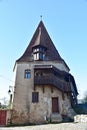 The Shoemakers` Tower in Sighisoara, Romania. Royalty Free Stock Photo