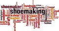 Shoemaking word cloud Royalty Free Stock Photo