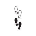 Shoeprint icon symbol vector