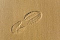 Shoeprint on sand