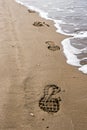 Shoeprints in the sand