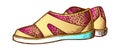 Shoes For Aqua Sport And Diving Color Vector