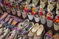 Shoes in arabian style, market of Dubai Royalty Free Stock Photo