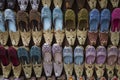 Shoes in arabian style, market of Dubai Royalty Free Stock Photo