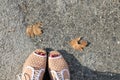 Shoes and Autumn Leaves