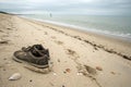 Shoes at the Beach Royalty Free Stock Photo