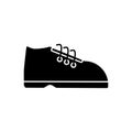 Shoes boots black icon on white background