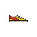 shoes, bowling line recolored icon. Signs and symbols can be used for web, logo, mobile app, UI, UX Royalty Free Stock Photo