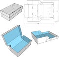 Shoes Cardboard Box Internal measurement 31.7x16.6x10.7cm and Die-cut Pattern