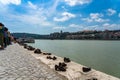 Shoes on the Danube Bank in Budapest, Hungary. Royalty Free Stock Photo