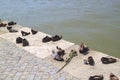 The Shoes on the Danube Bank is a memorial in Budapest, Hungary Royalty Free Stock Photo