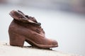 Shoes on the Danube Bank a memorial in honor to the Jews killed by fascist Arrow Cross militiamen in Budapest during World War II Royalty Free Stock Photo