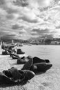 Shoes on the Danube Bank Royalty Free Stock Photo