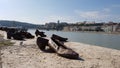 Shoes on the Danube in budapest Royalty Free Stock Photo