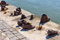 Shoes on Danube embankment (Memorial to World War II victims), Budapest, Hungary Royalty Free Stock Photo