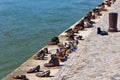 Shoes on Danube embankment (Memorial to World War II victims), Budapest, Hungary Royalty Free Stock Photo