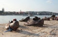 Shoes on the Danube Embankment in Budapest, Hungary Royalty Free Stock Photo