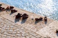 Shoes on the Danube, a monument to Jews in the second world war Jewish memorial Budapest Hungarian Royalty Free Stock Photo