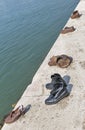 Shoes on the Danube riverbank Memorial. Budapest, Hungary.