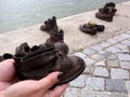 Shoes Monument in Budapest Royalty Free Stock Photo