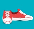 Shoes design, vector illustration. Royalty Free Stock Photo