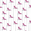 Shoes fashion pattern. Beautiful fashionable shoes on shelve. Womens wardrobe stylish background Royalty Free Stock Photo