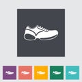 Shoes flat icon. Royalty Free Stock Photo