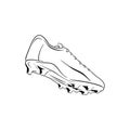 Shoes football vector illustration black white