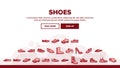 Shoes Footwear Shop Landing Header Vector