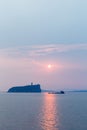 Shoes hill on poyang lake in sunrise