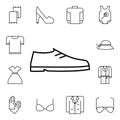 Shoes icon. Detailed set of clothes icons. Premium quality graphic design. One of the collection icons for websites, web design, Royalty Free Stock Photo