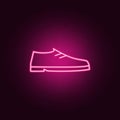 shoes icon. Elements of clothes in neon style icons. Simple icon for websites, web design, mobile app, info graphics Royalty Free Stock Photo