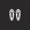 shoes icon. Filled shoes icon for website design and mobile, app development. shoes icon from filled healthy collection isolated
