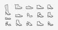 Shoes icon set. Fashion, shoeshop concept. Vector illustration