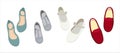 Shoes isolated. Fashionable shoes illustration. Children sandals