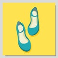 Shoes isolated. Fashionable shoes illustration. Children sandals