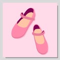 Shoes isolated. Fashionable shoes illustration. Children sandals