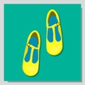 Shoes isolated. Fashionable shoes illustration. Children sandals