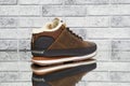 New Balance 754 Fur Brown sneakers.