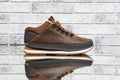 New Balance 754 Fur Brown sneakers.