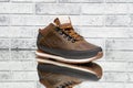 New Balance 754 Fur Brown sneakers.