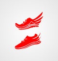 Shoes logo collection, running logo, shoes logo