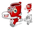 Shoes Mascot with Extremities Cartoon Character