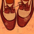 Shoes for men on grunge background