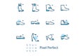 Shoes minimal thin line web icon set