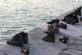 Shoes monument in Budapest Royalty Free Stock Photo