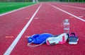 Typical athletic track Royalty Free Stock Photo